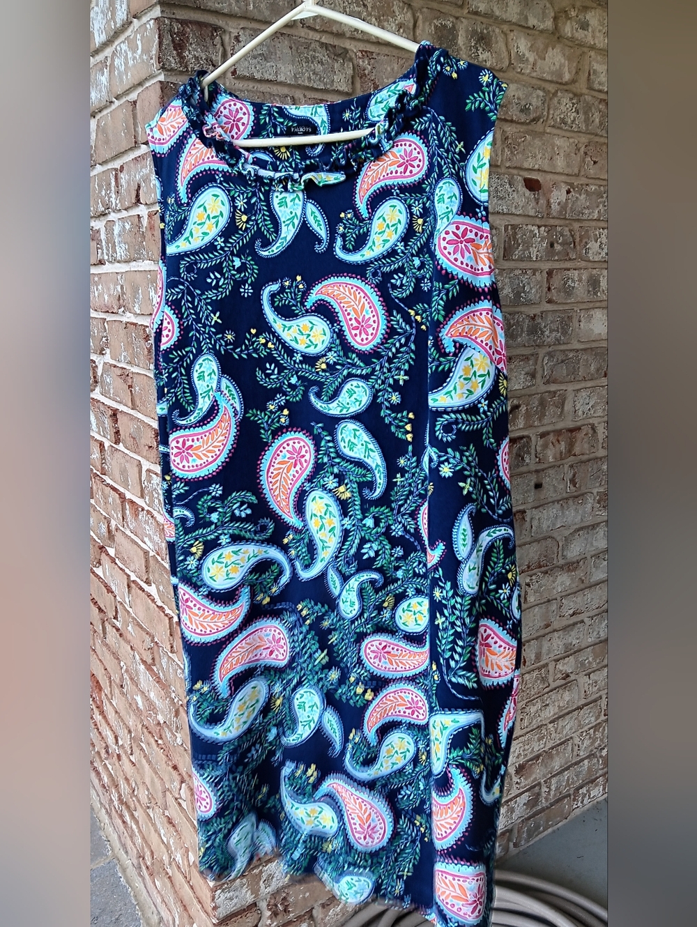 Talbots Cotton Paisley Midi Dress